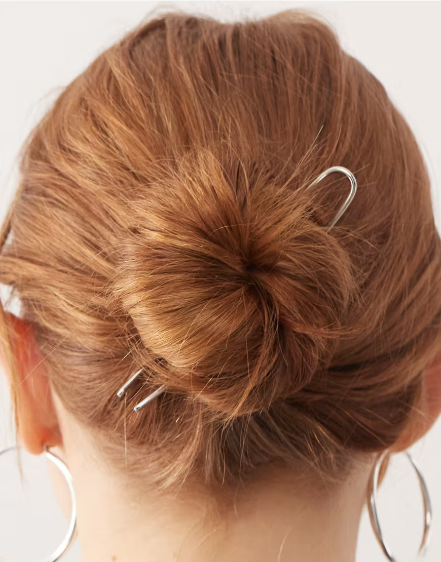 Reclaimed Vintage french hair pin in silver | ASOS (Global)