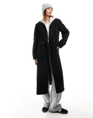 JDY longline coat in black | ASOS (Global)