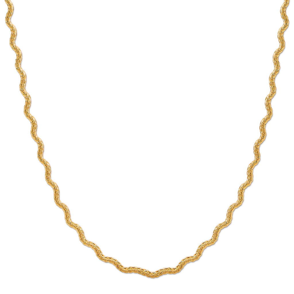 Textured Wave Chain Necklace | Orelia