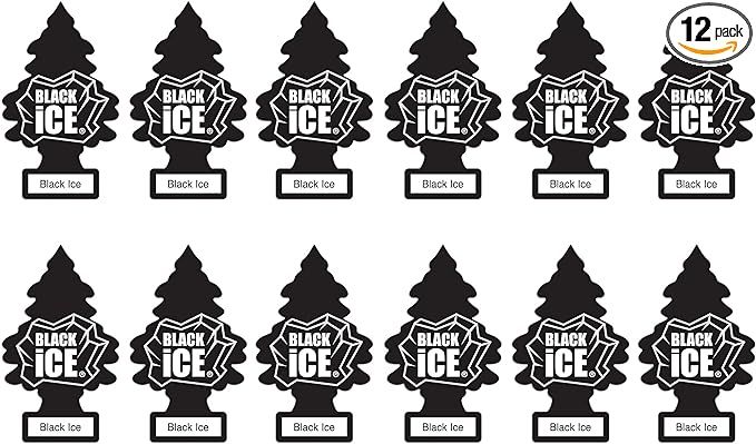 LITTLE TREES Car Air Freshener | Hanging Paper Tree for Home or Car | Black Ice | 12 Pack | Amazon (US)