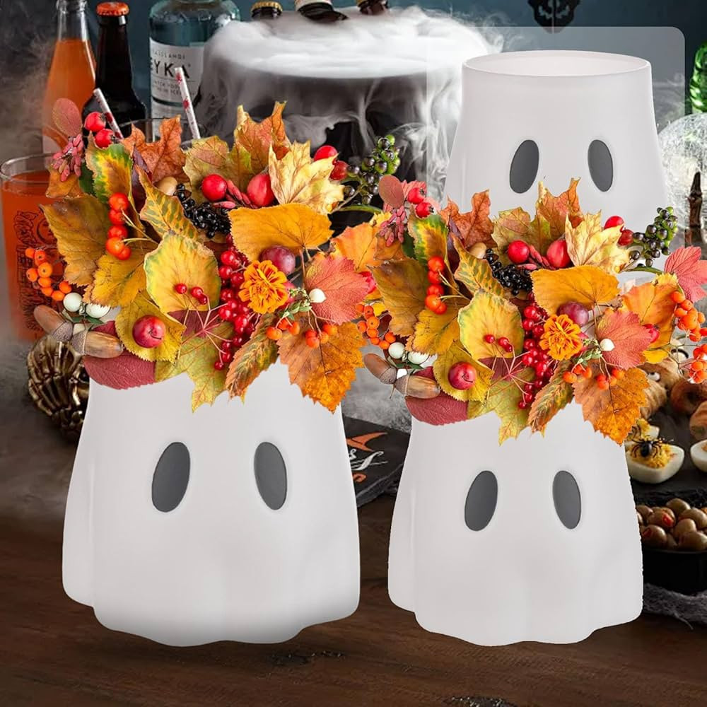 Ghost Bucket Decor, 2024 New Halloween Ghost Planter, Ghost Vase Gift, Cutest Ghost Bucket Hallow... | Amazon (US)