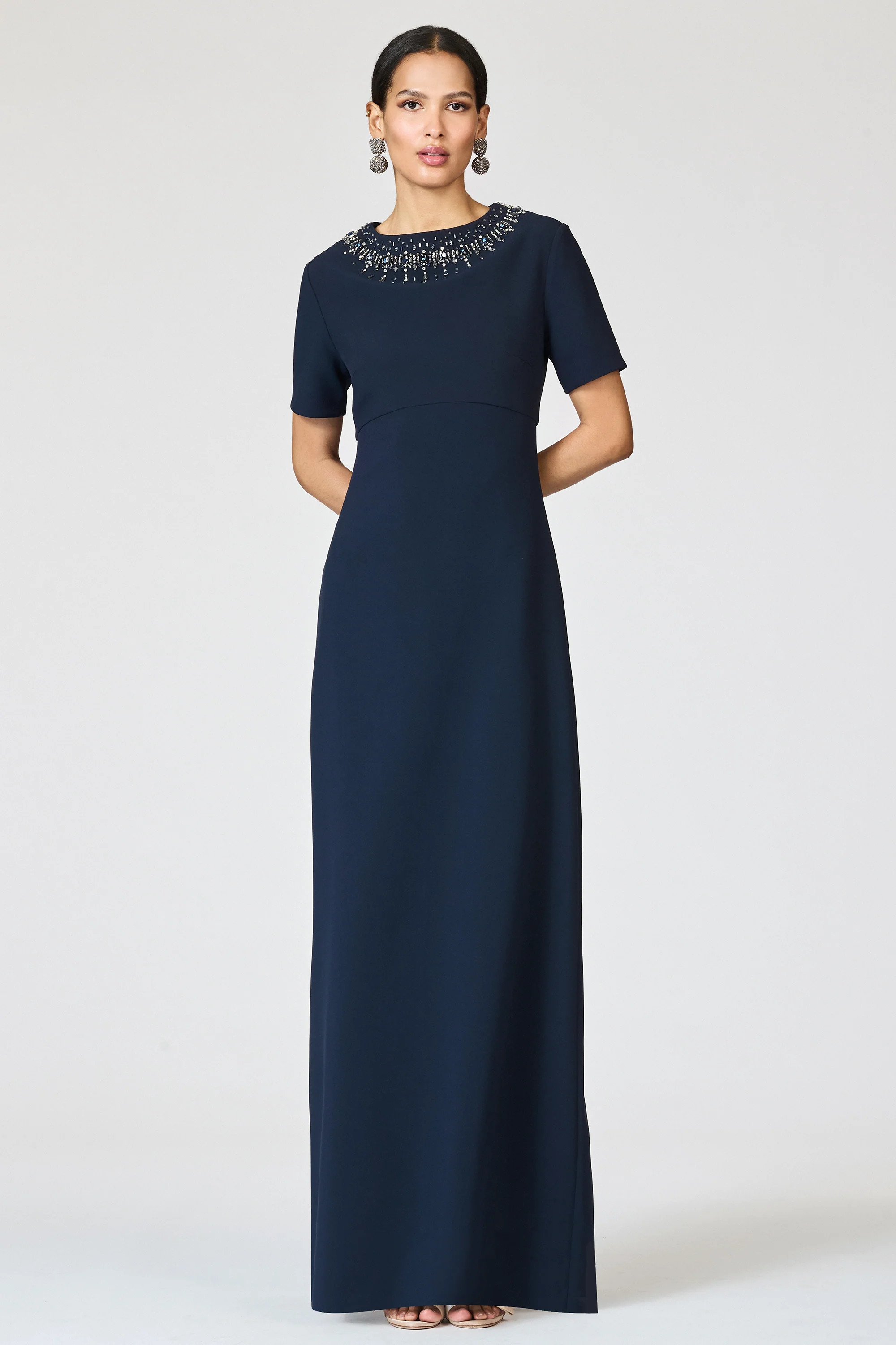 EMBELLISHED FRANCA GOWN - MIDNIGHT | Sachin and Babi