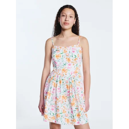 Free Assembly Women's Cotton Corset Mini Dress, Sizes XS-XXL | Walmart (US)