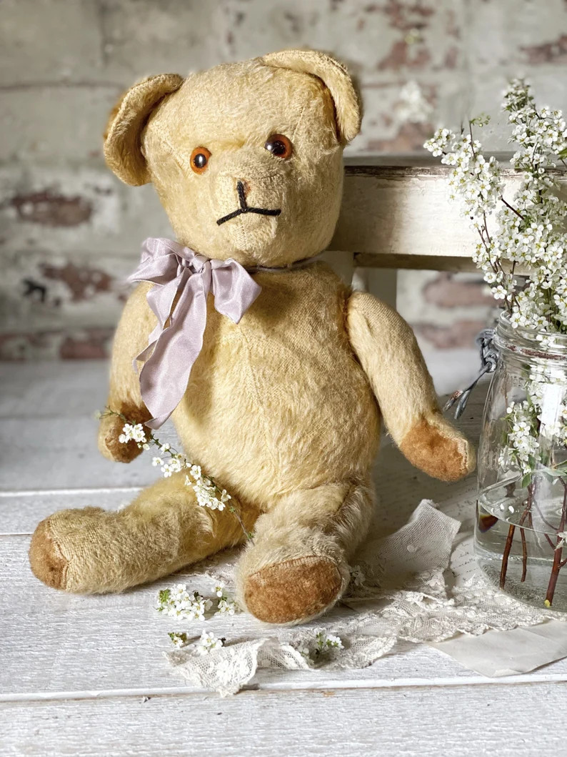A Gorgeous Vintage Jointed English Growler Teddy Bear | Etsy | Etsy (US)