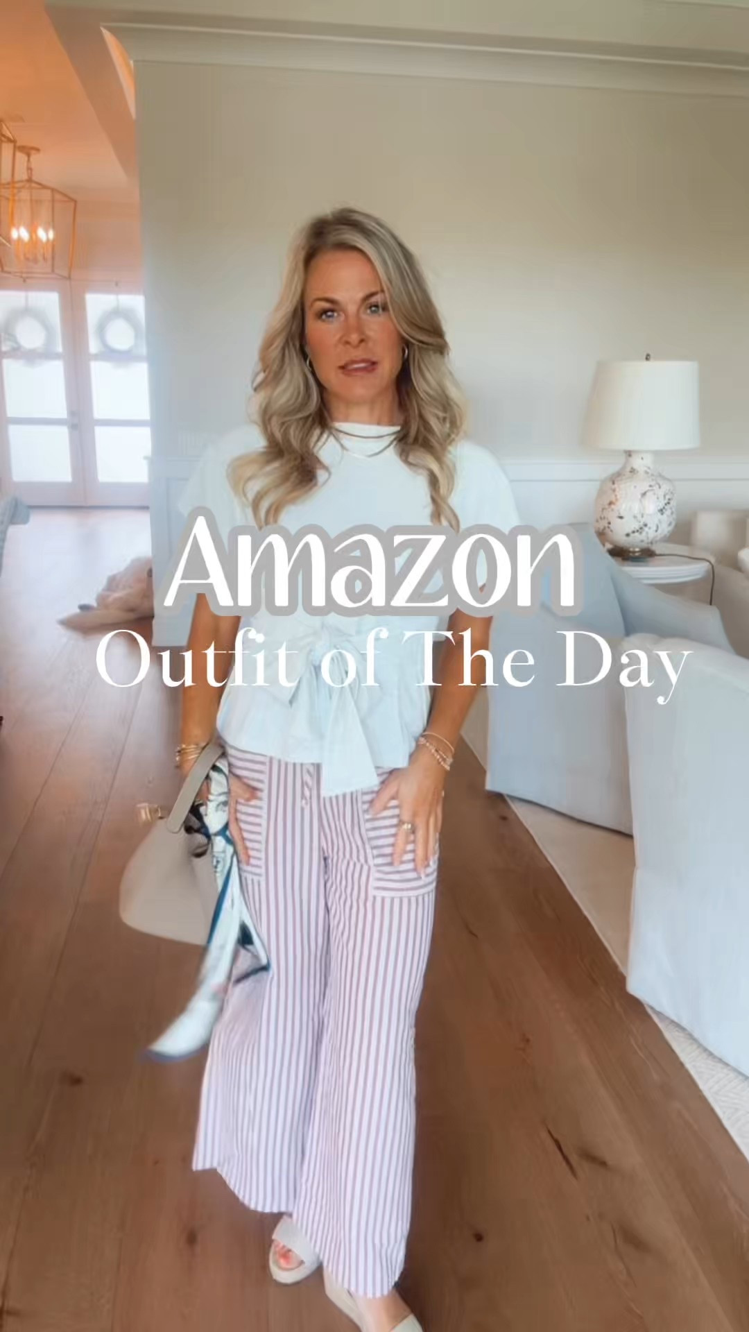 Loving these new linen pants & tie front/back cotton shirt from Amazon! So comfy yet so cute! #amazonfashion 

#LTKFindsUnder50 #LTKWorkwear #LTKPetite