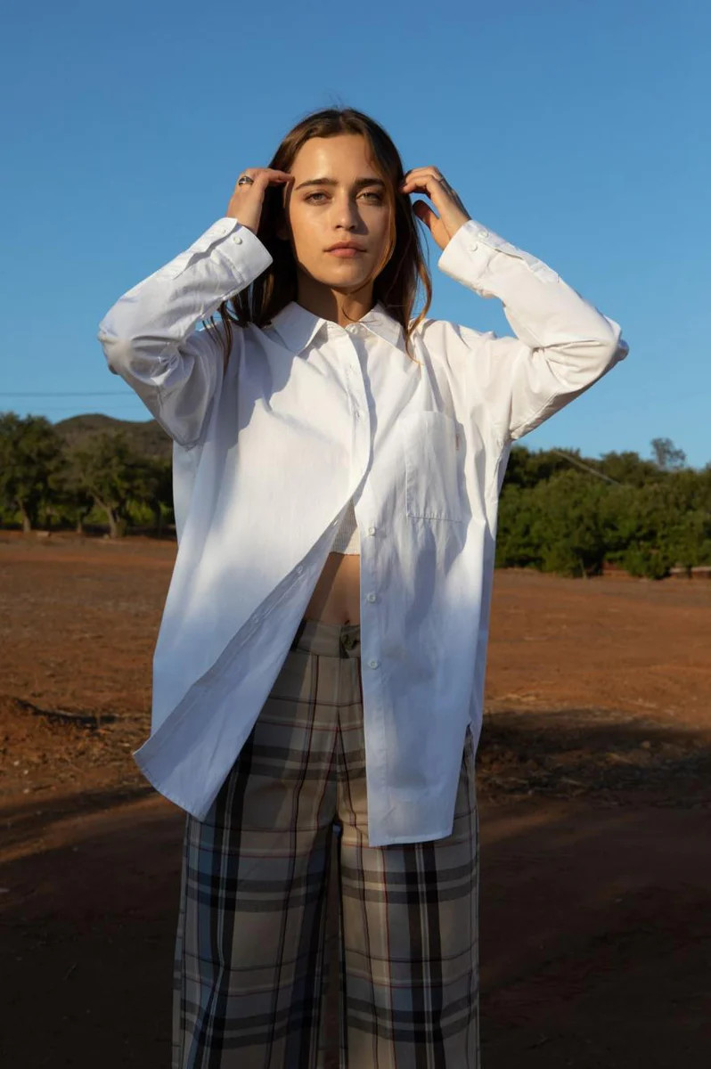 Sidney Oversized L/S Shirt - White | Brixton