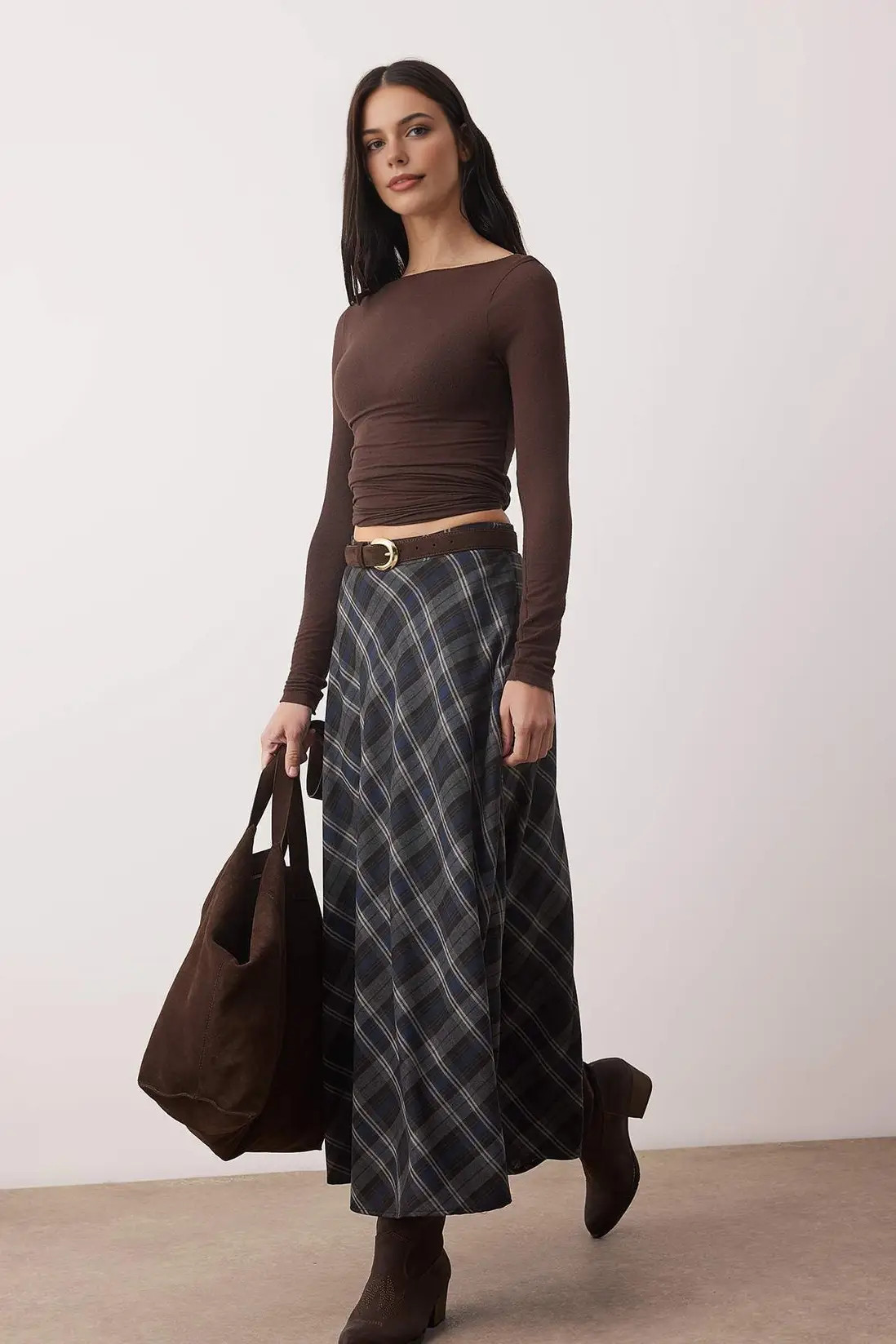 Multi WOVCOR Check Woven Flared Maxi Skirt | Debenhams | Debenhams UK
