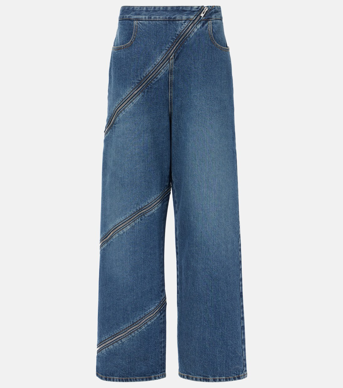 Zip-up wide-leg jeans | Mytheresa (INTL)