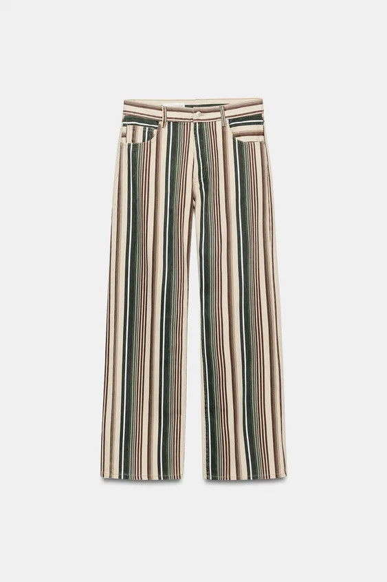 TRF BOYFRIEND MID-WAIST STRIPED JEANS | Zara UK