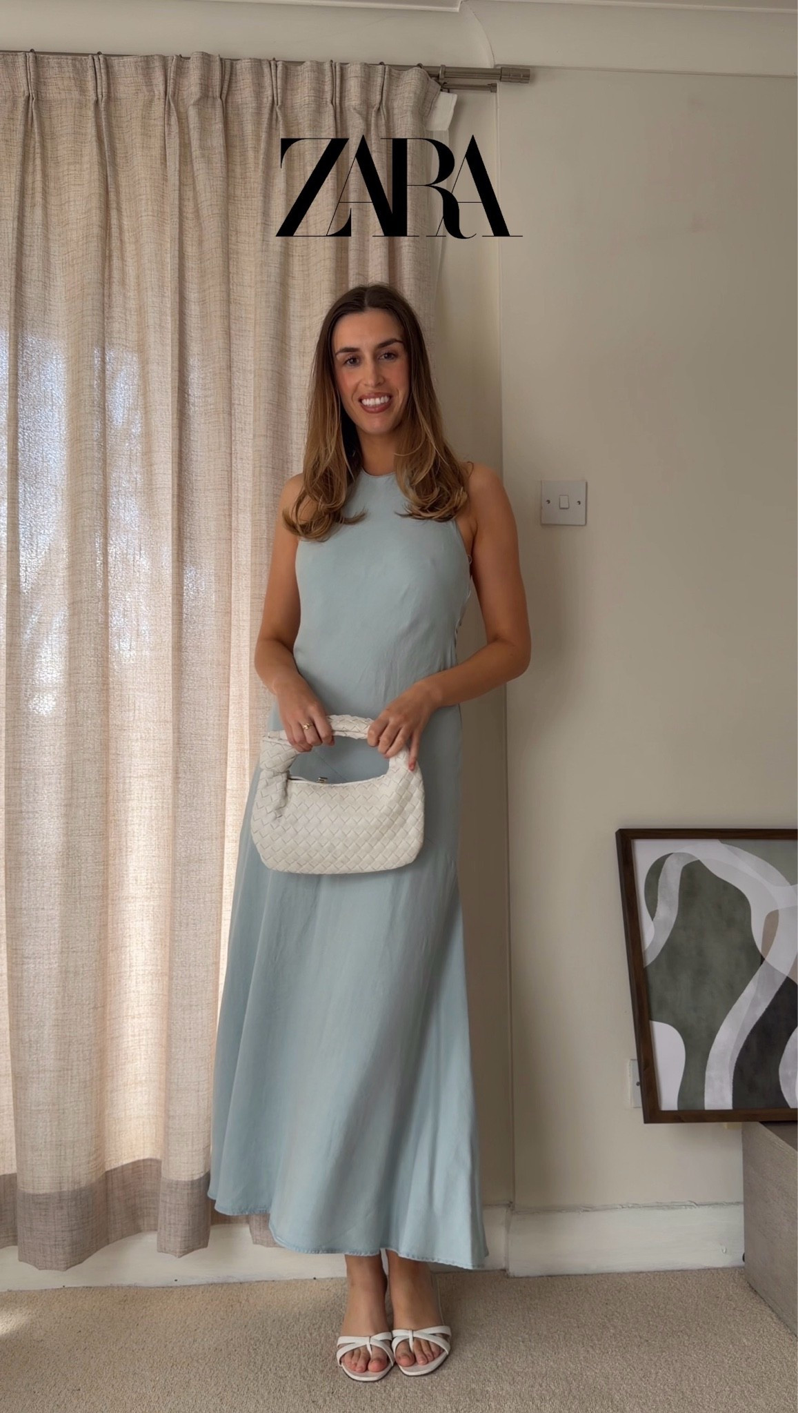 Zara midi blue halter dress! Wearing a size XS and im 173cm🩵🫶🏼

#LTKeurope #LTKwedding #LTKsale