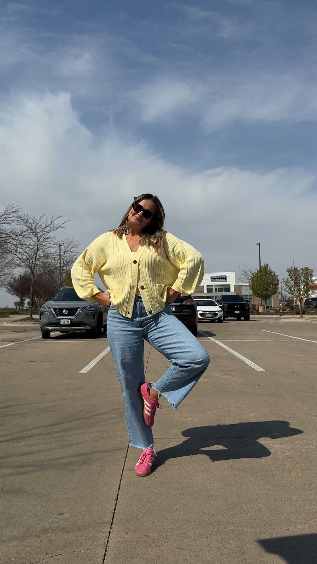 Spring outfit | pink gazelle outfit | buttermilk sweater with jeans 

#LTKStyleTip #LTKShoeCrush #LTKMidsize