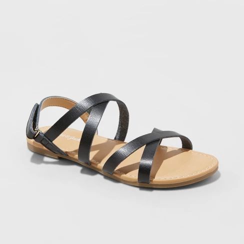 Girls' Nia Strappy Ankle Strap Sandals - Cat & Jack™ | Target