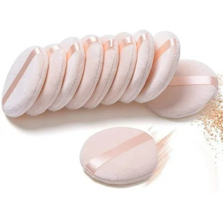 5 PCS Large Powder Puff 3.1 Inch Velour Body Powder Puff Round Body Puff Washable for Loose Body Powder Face Powder Baby Powder Makeup | Walmart (US)