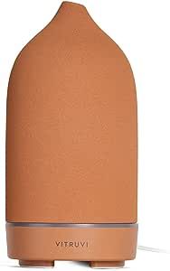 Vitruvi Stone Diffuser, Ceramic Ultrasonic Essential Oil Diffuser for Aromatherapy, Terracotta, 9... | Amazon (US)