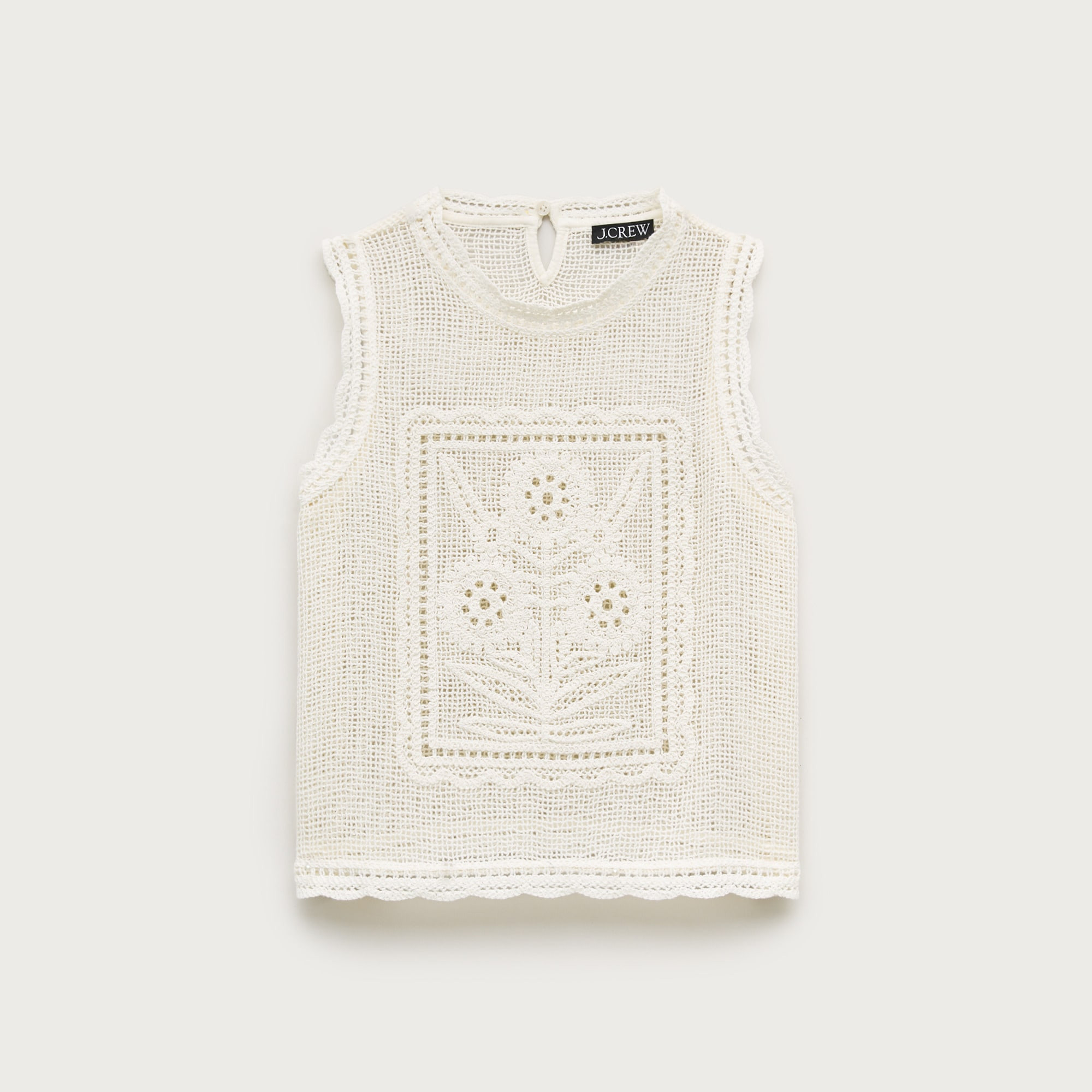 Crochet floral tank top | J. Crew US