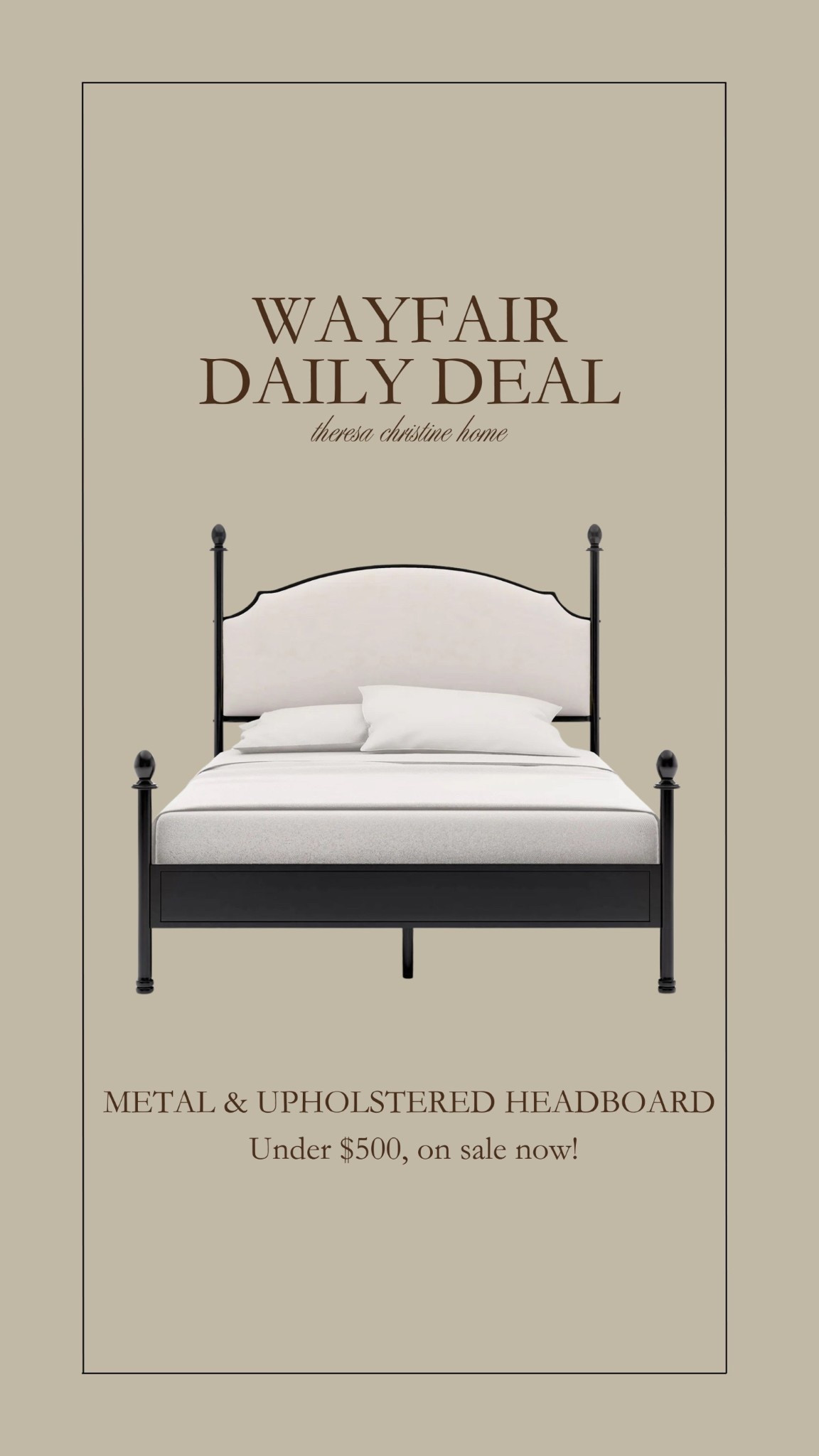 Wayfair Daily Deal 🤍 Love that this modern, upholstered bed frame is on sale! 👏🏻 

#LTKSaleAlert #LTKHome