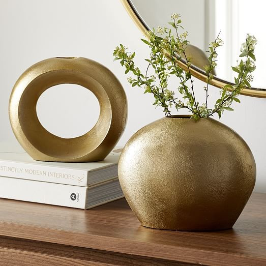 Metal Pebble Vases | West Elm (US)