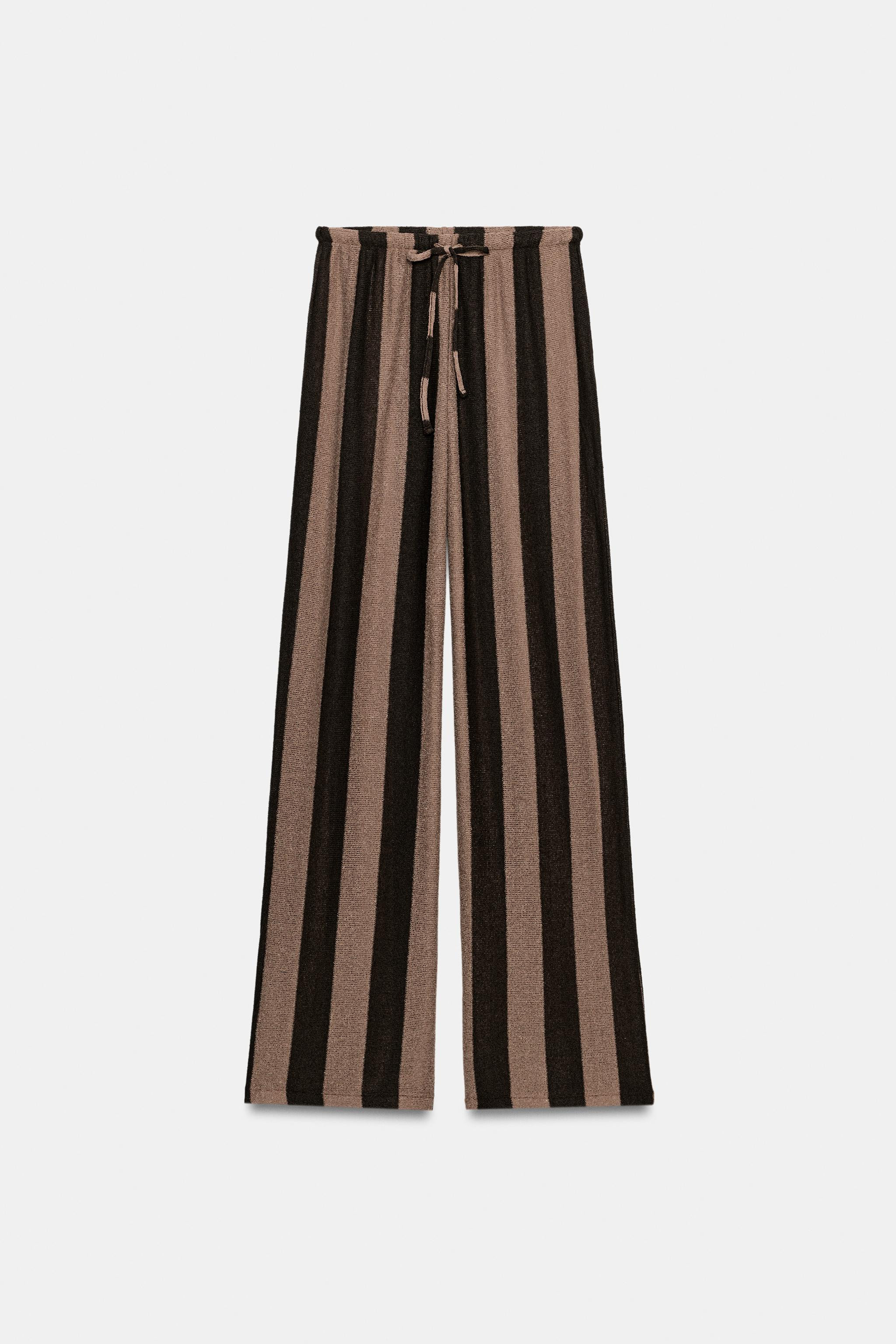 STRIPED RUSTIC PANTS | Zara US