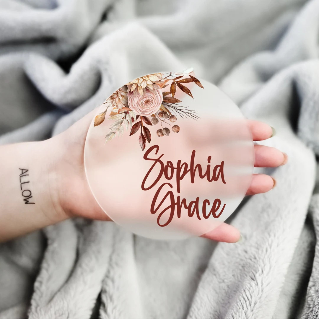 Acrylic Birth Announcement Sign Birth Hospital Sign Newborn Photo Prop Baby Shower Gift Birth Nam... | Etsy (US)