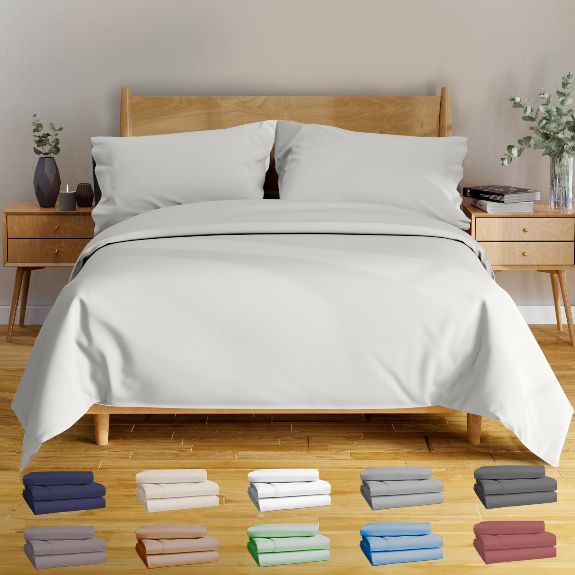 BAMPURE Luxury Series King Sheet Set - 100% Viscose derived from Bamboo Sheets King Size - Super ... | Amazon (US)