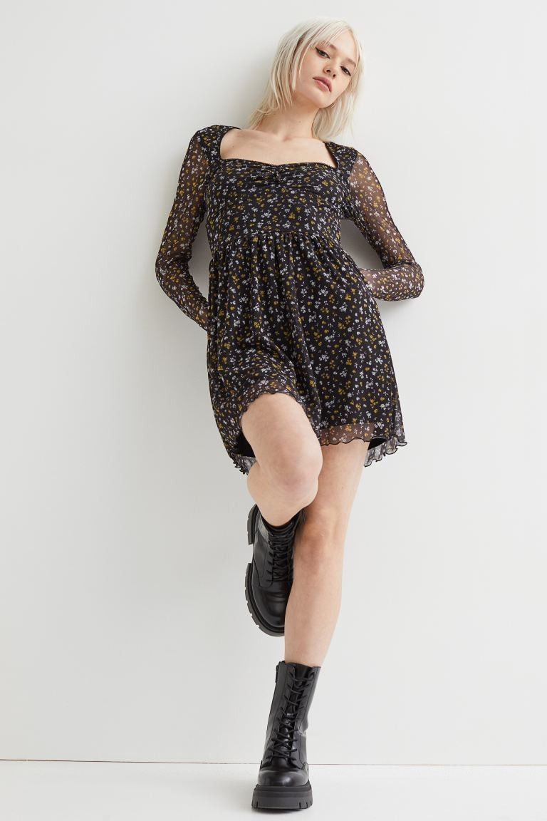 Patterned Mesh Dress | H&M (US + CA)