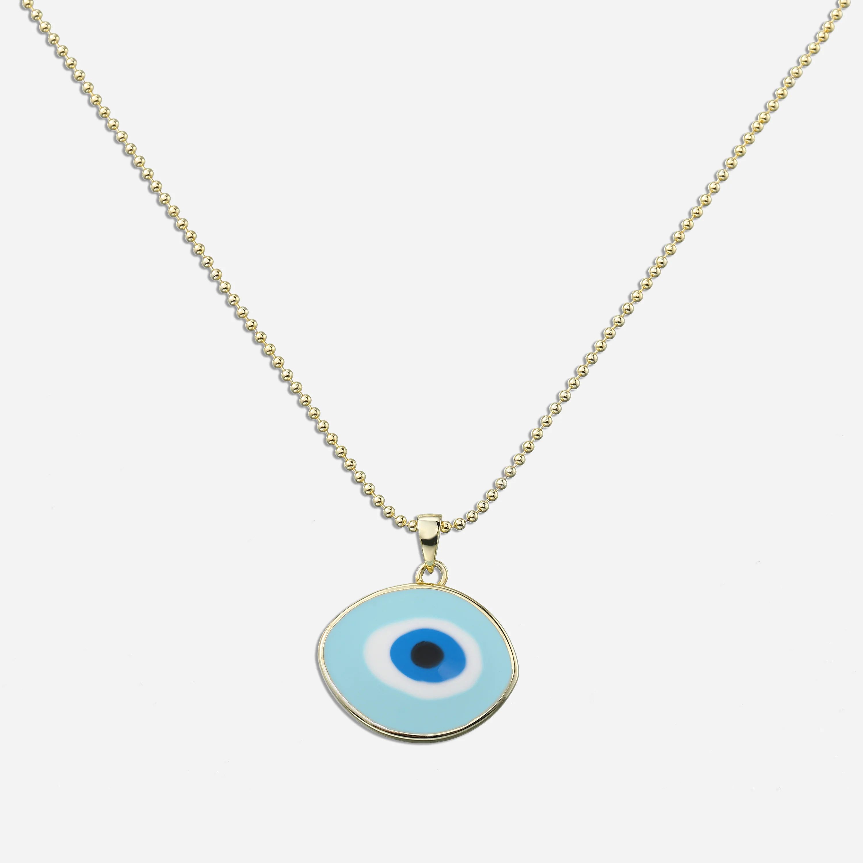 BWC Blue Evil Eye Necklace | Victoria Emerson