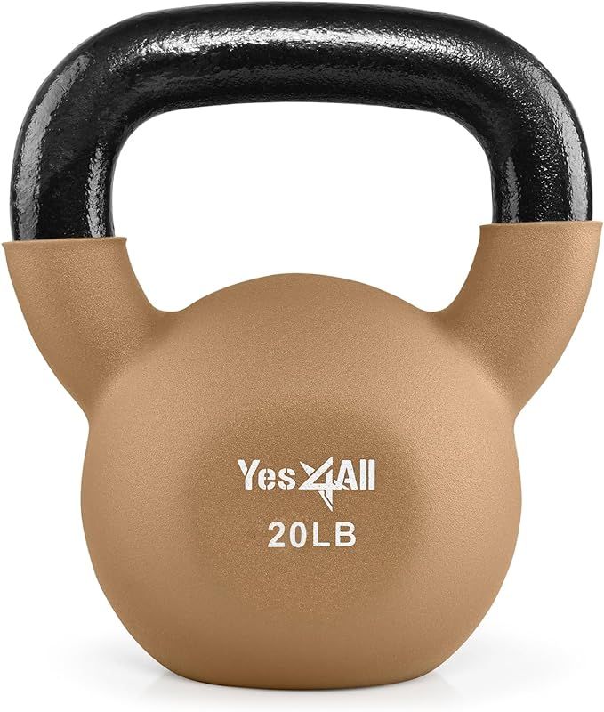 Yes4All Neoprene Coated/Adjustable Kettlebell & Kettlebell Sets - Hand Weights for Home Gym & Dum... | Amazon (US)
