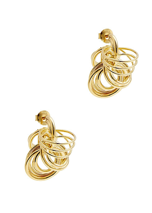 Tides 14kt gold-plated hoop earrings | Harvey Nichols (Global)