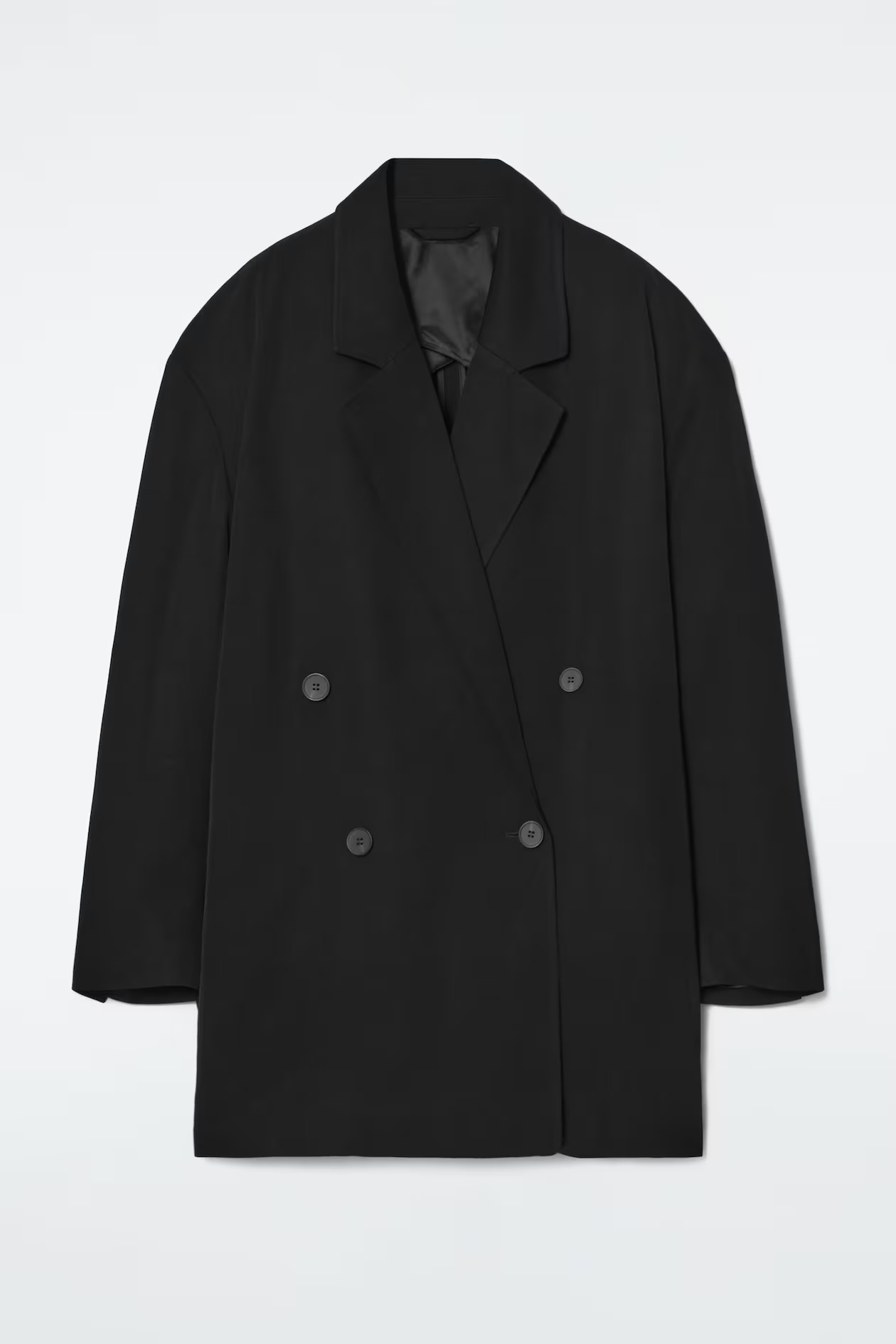OVERSIZED DRAPED DOUBLE-BREASTED BLAZER - BLACK | COS | COS UK