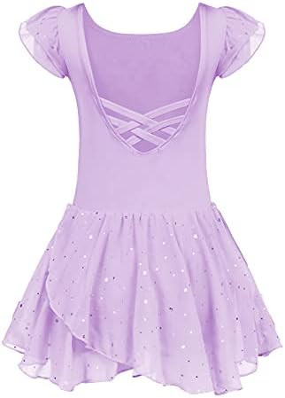 Arshiner Girls Ruffle Sleeve Ballet Dance Dress Tutu Skirted Leotard | Amazon (US)