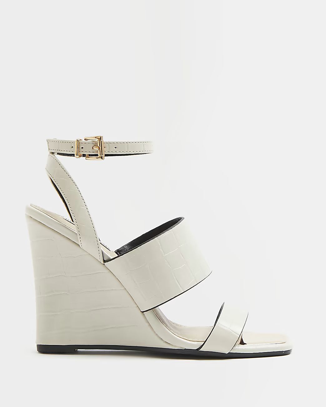 Cream strappy wedges | River Island (UK & IE)