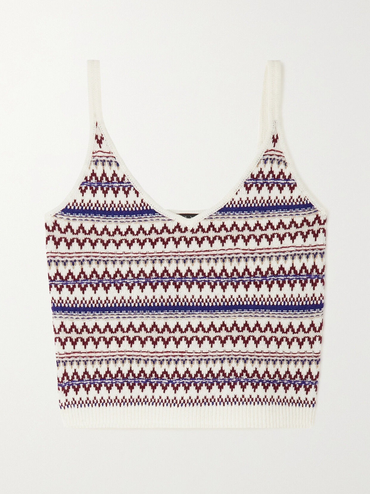 rag & bone - Willow Fair Isle Wool Camisole - White | NET-A-PORTER (US)