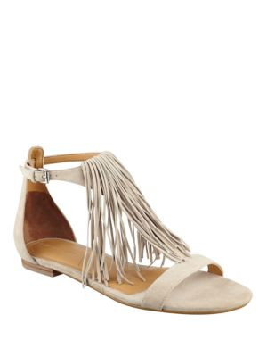 Tessa Leather Fringe Sandals | Lord & Taylor