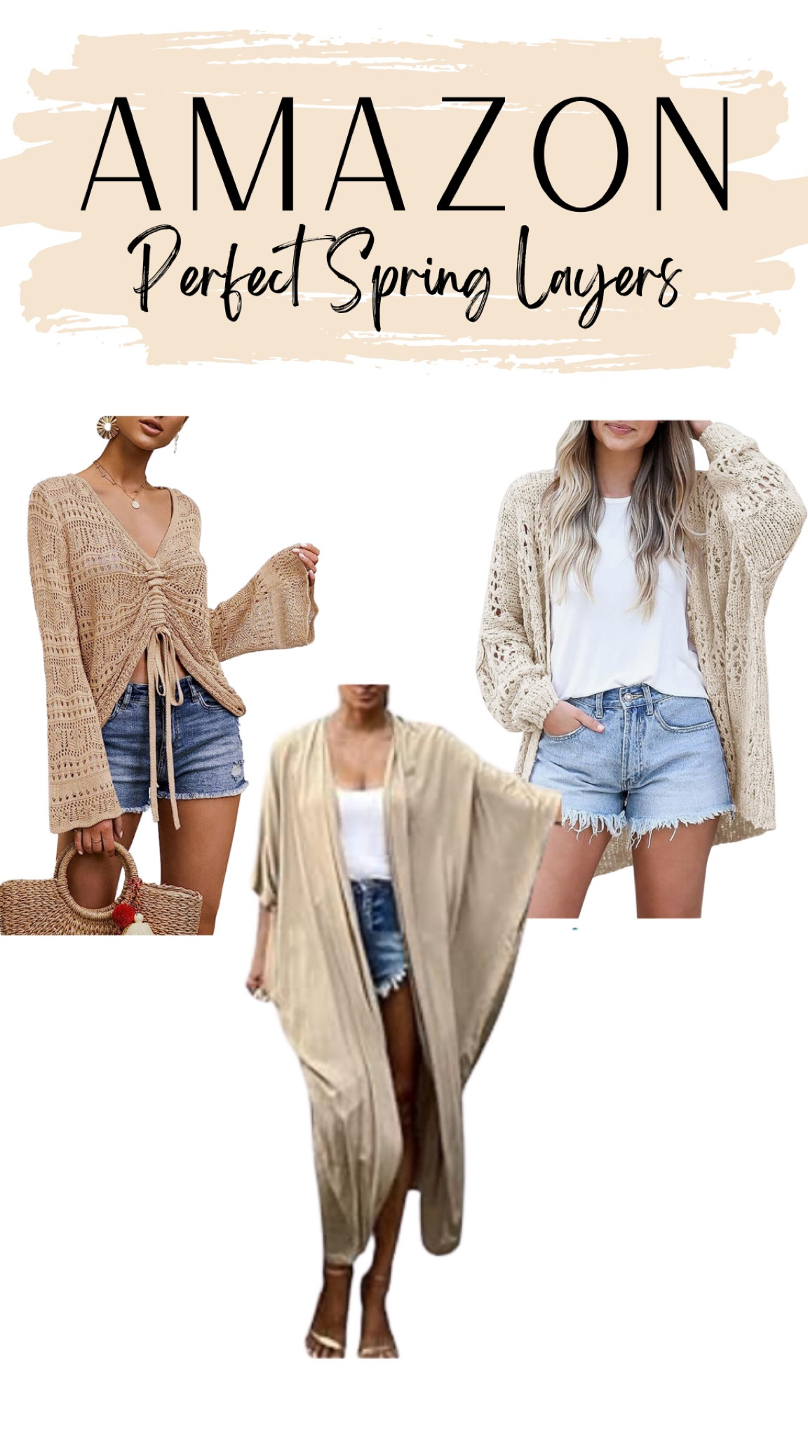 From todays reel

Shorts u sized up to a 33 - big in the waist but I needed room on the legs 
Top on the left xl , middle OS, left XXL for oversized fit. 

#Amazon #AmazonFashion #DenimShorts #LayeringPieces #Layers #VacationOutfits #Vacation #Midsize 

#LTKfindsunder50 #LTKswim #LTKmidsize