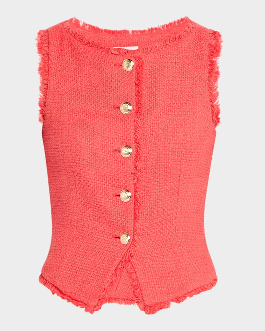 Cinq a Sept Camen Bouclé Vest | Neiman Marcus