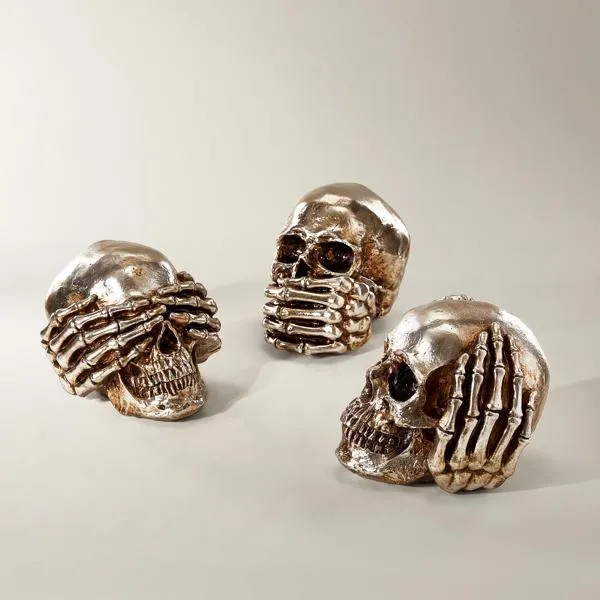 No Evil Skulls 7.25” - Set of 3 | Z Gallerie
