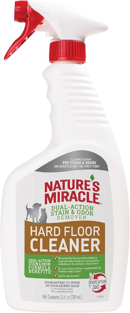 Nature's Miracle Hard Floor Cleaner, 24 Ounces, Dual-Action Stain and Odor Remover Works to Remov... | Amazon (US)