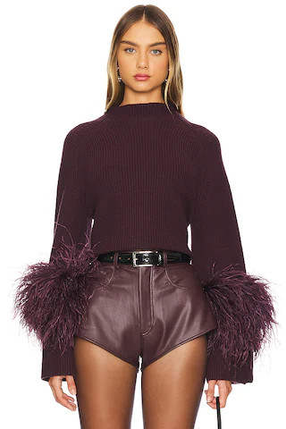 Blair Top With Feather Trim | Revolve Clothing (Global)