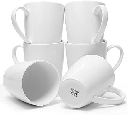 AmHomel - Taza de café de cerámica (1.4 fl oz), diseño de taza de té de porcelana grande par... | Amazon (US)