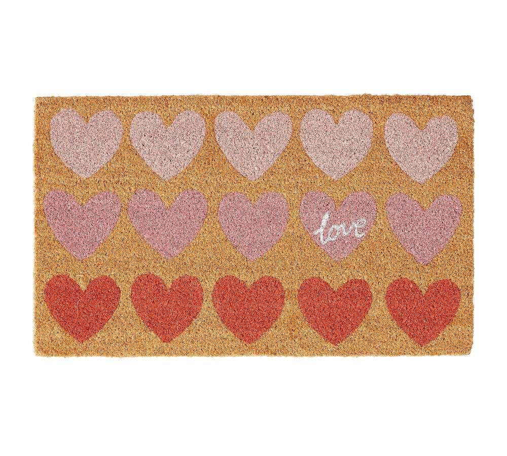 Watercolor Hearts Doormat | Pottery Barn (US)