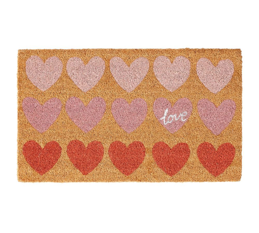 Watercolor Hearts Doormat | Pottery Barn (US)