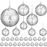 6 Pack 2" Disco Ball Decoration Hanging Mirror Ornaments bar Party Wedding Christmas Christmas Tr... | Amazon (US)