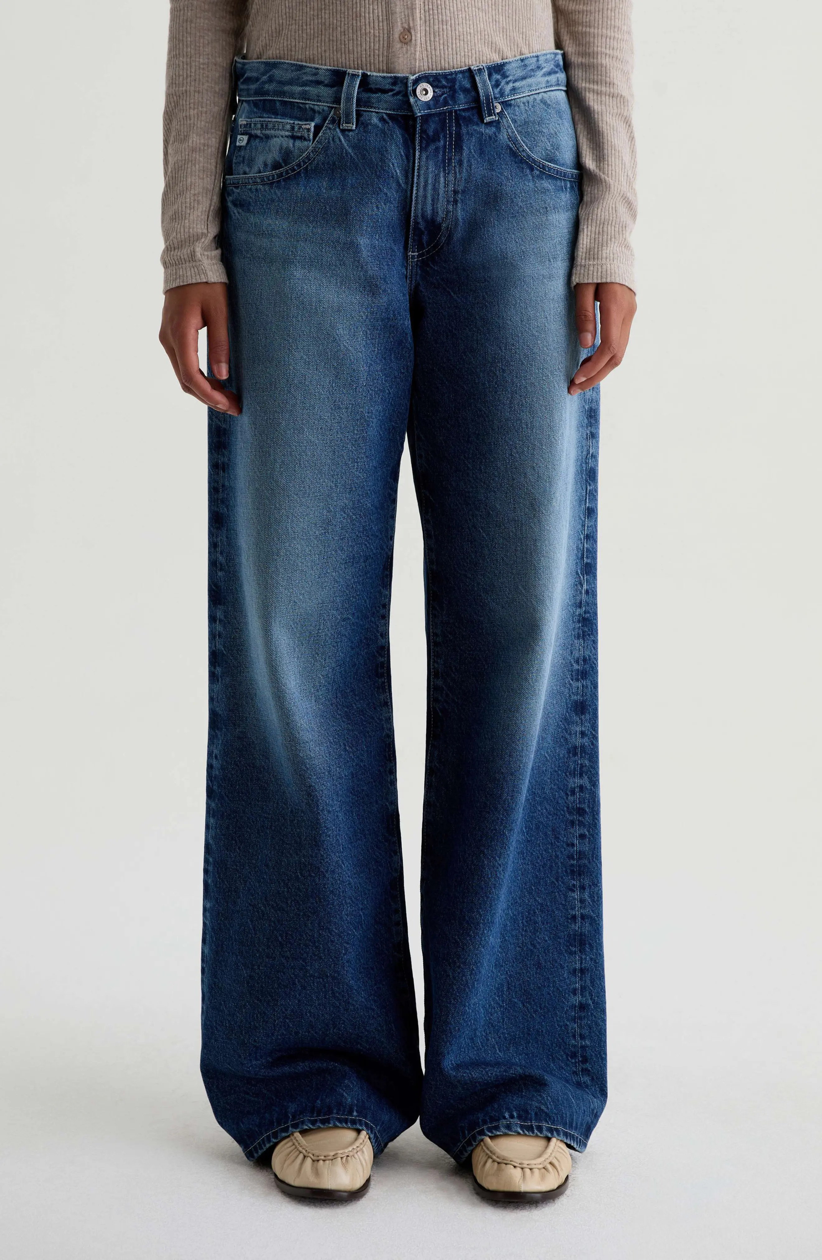 Adria Low Rise Wide Leg Jeans (Women) | Nordstrom | Nordstrom