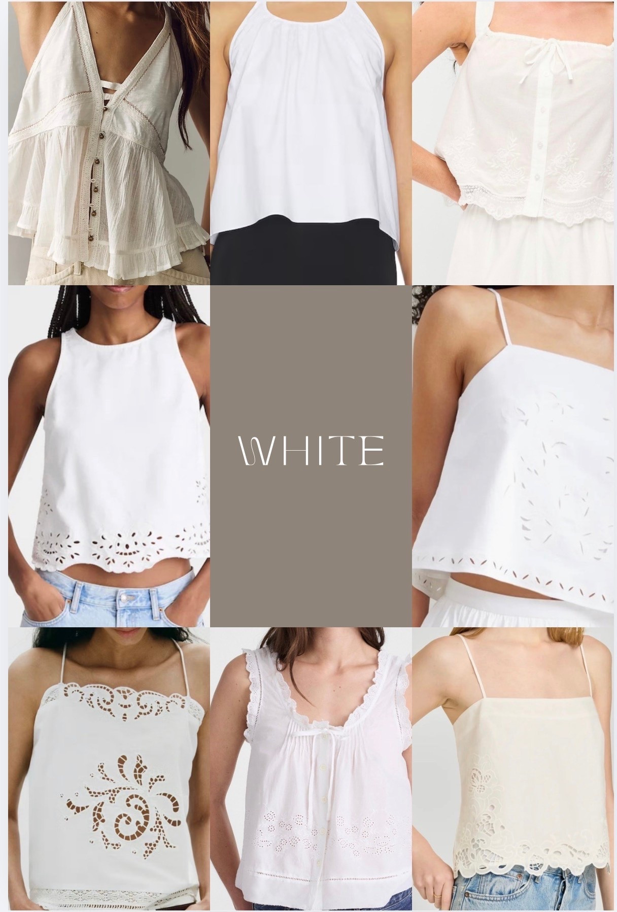 Summer white tops. 
Crisp, chic and pretty eyelet details.

#LTKSeasonal #LTKOver40