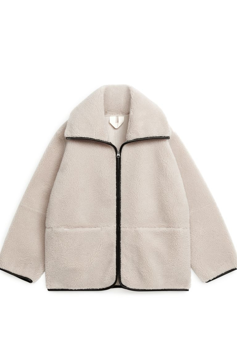 Teddyjacke mit Leder | H&M (DE, AT, CH, NL, FI)