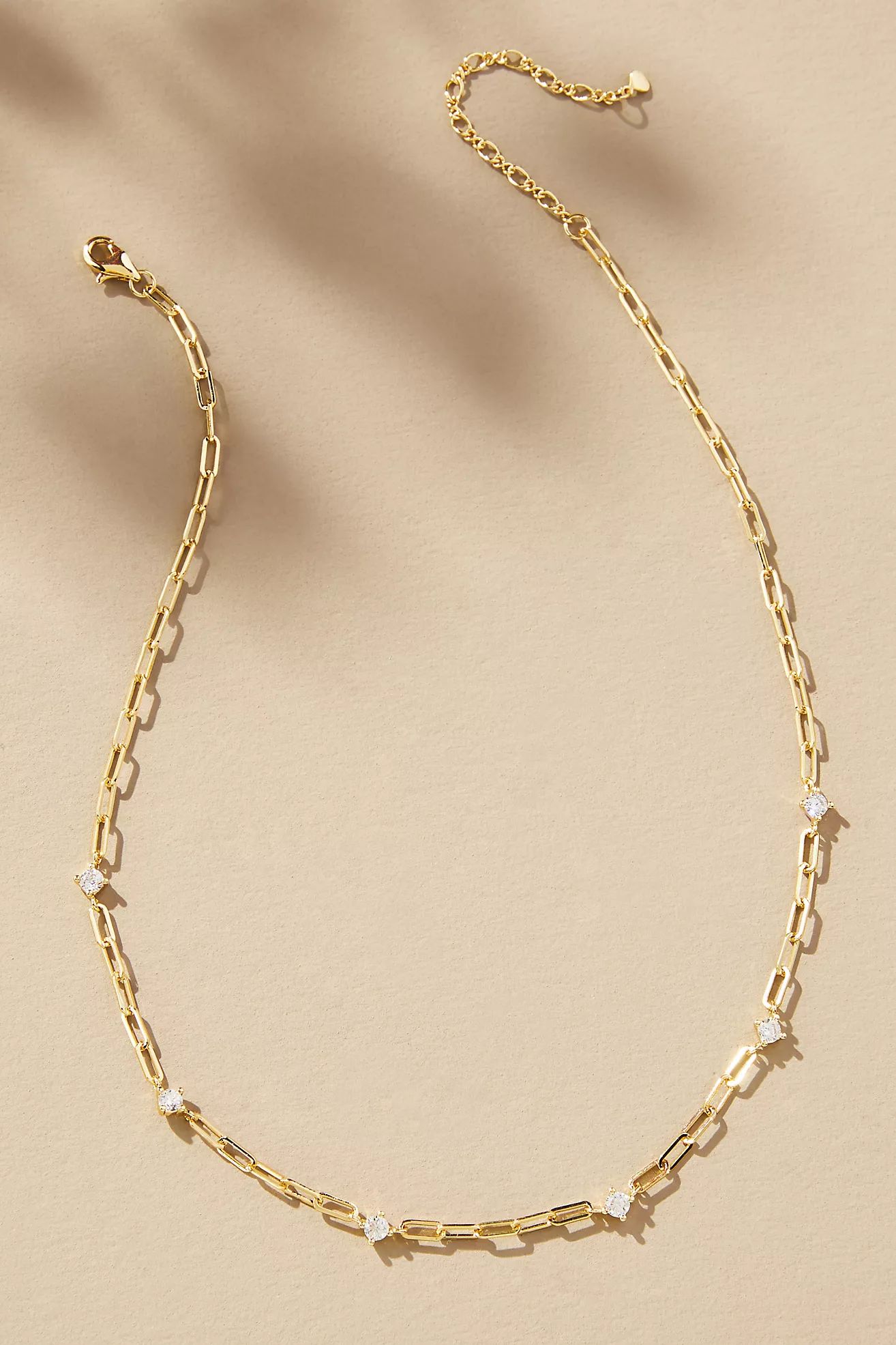 Crystal Paperclip Necklace | Anthropologie (US)