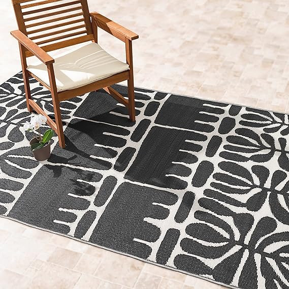 Fab Habitat Outdoor Rug - Waterproof, Fade Resistant, Crease-Free - Premium Recycled Plastic - Tr... | Amazon (US)