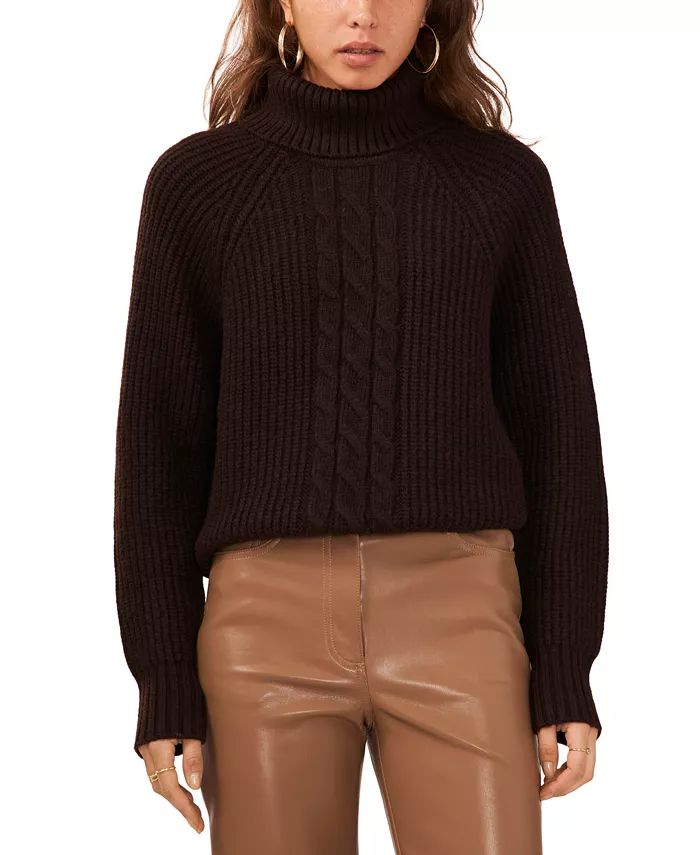1.STATE Women's Turtleneck Back-Cutout Raglan-Sleeve Sweater - Macy's | Macy's