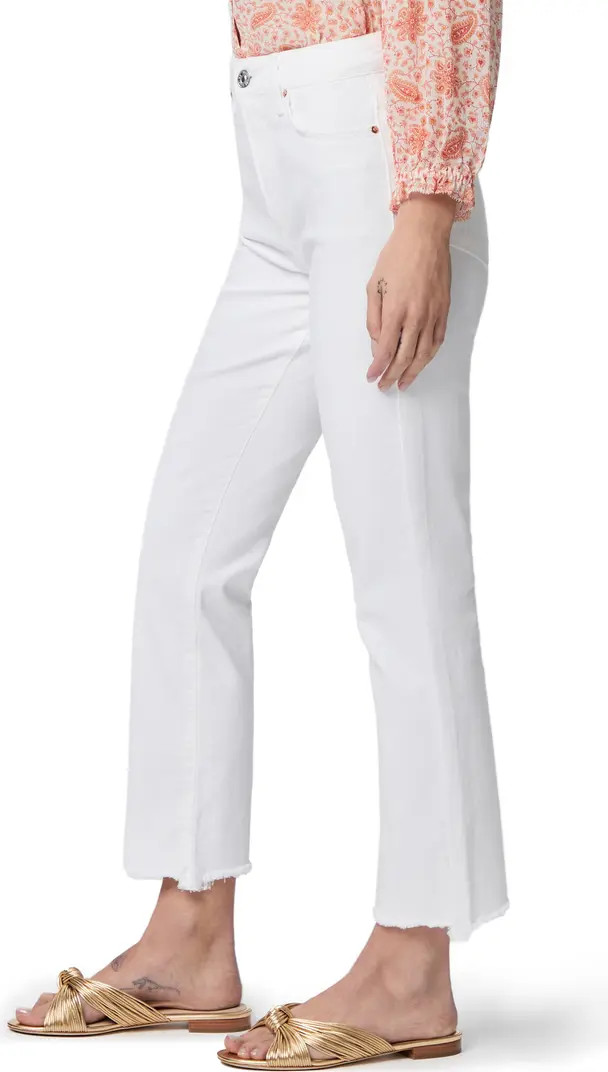 PAIGE Cindy Frayed High Waist Ankle Straight Leg Jeans | Nordstromrack | Nordstrom Rack