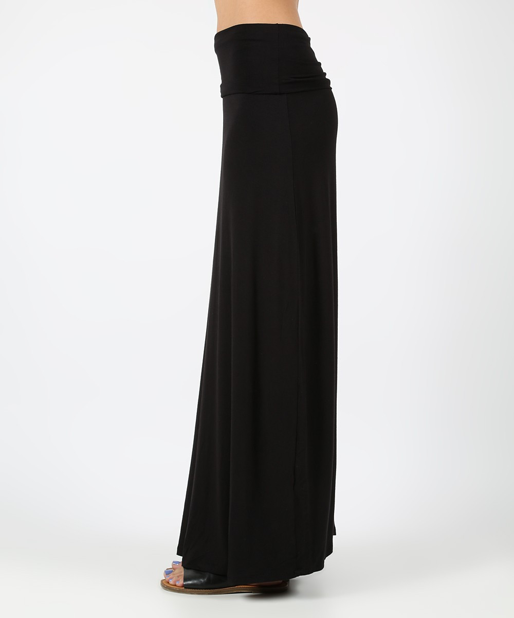 Zenana Women's Maxi Skirts Black - Black Maxi Skirt - Plus | Zulily